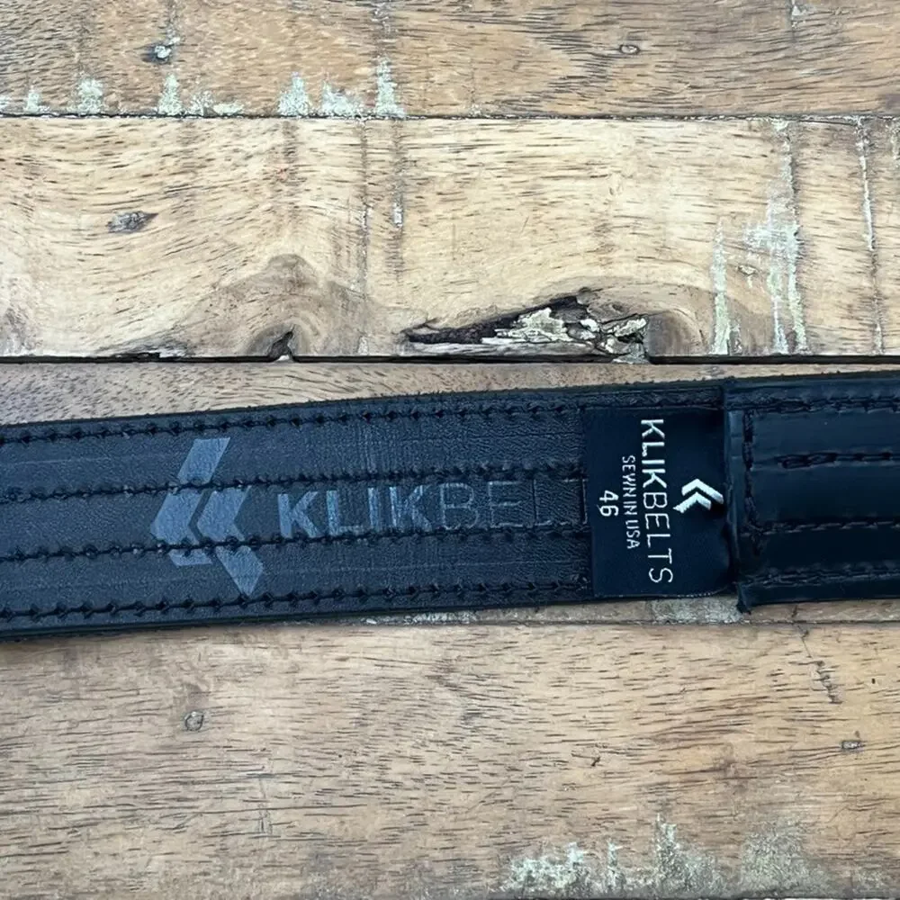Klik Belts Leather Tactical Belt 46 With Quick Release Buckle Heavy Duty Unisex